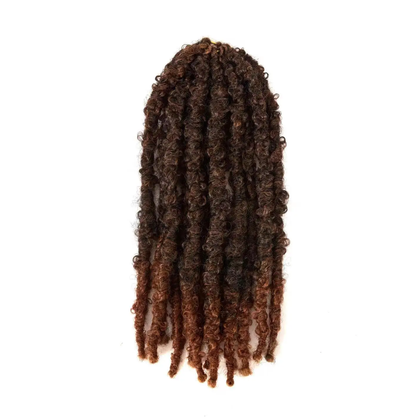 Butterfly Locs Crochet Hair Pre-looped Distressed Soft Faux Locs Crochet Braids Butterfly Twist Braiding Hair for Women