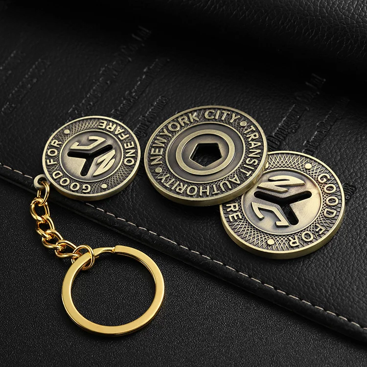 Fingertip spinner custom bronze metal gold ships chief challenge coin