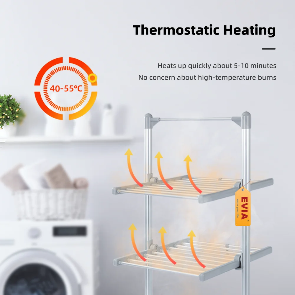 EVIA Factory Space Saving All-Season Lightweight Mini Dryer Clothes Machine for Home