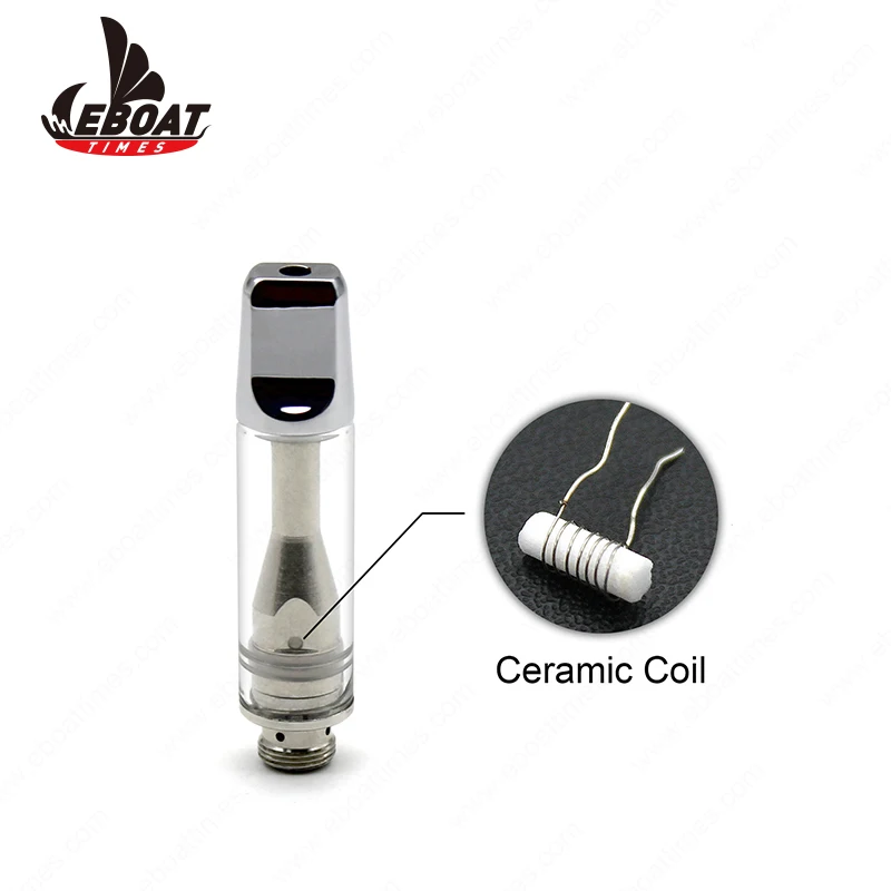 Медицинский стеклянный герметичный масляный атомайзер CBD из нержавеющей стали с резьбой 510, картридж CBD