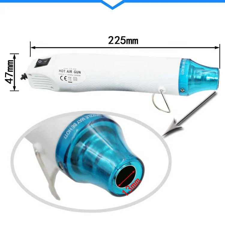 220V DIY Using Heat Gun Electric Power Tool Hot air 300W Temperature with Supporting Seat Shrink Plastic