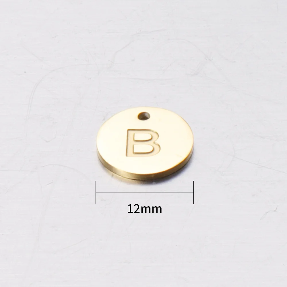 Non Tarnish Diy Necklace Making Pendant Stainless Steel Alphabet Custom Jewelry Initial Letter Charms