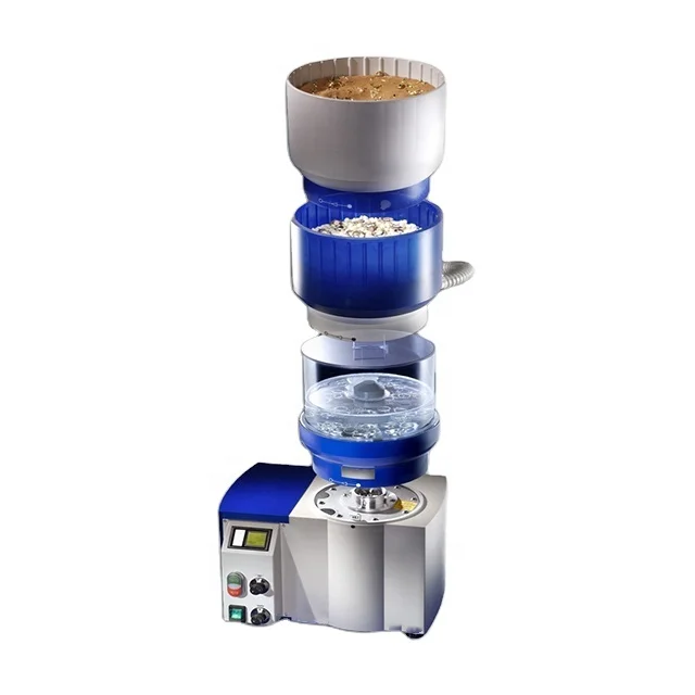 China CE Certificated Otec Eco Maxi 3 in 1 Benchtop Mini Jewellery Magnetic Tumbler Jewelry Polishing
