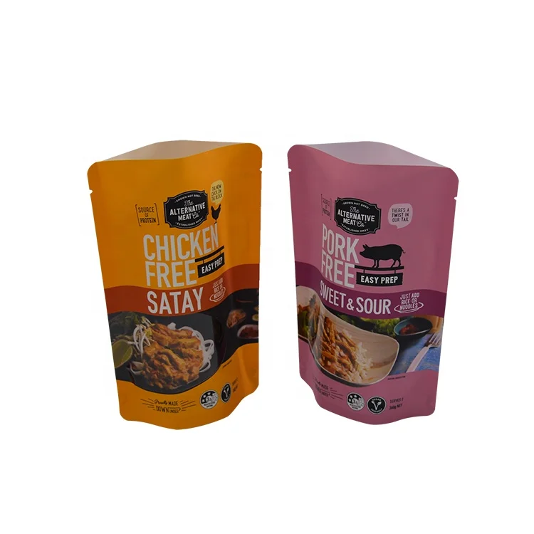 Aluminum foil stand up food grade High quality plastic zip lock food bag custom printed cookie plastic packaging