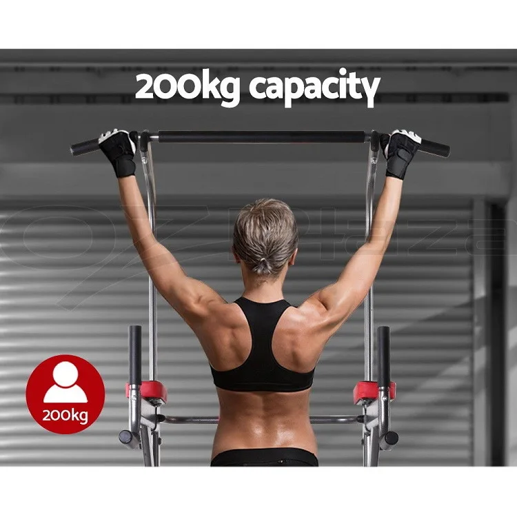 ZYfit Fitness & Body Building Strength Training Chin up Dip/ Leg Raise/Power Tower with Backrest