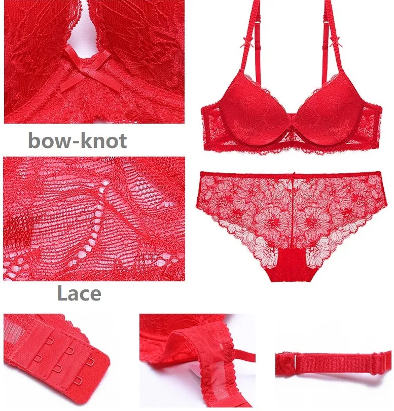 Autumn and winter hot new small chest gathered push up lace bra suit sexy ladies underwear new products wholesale