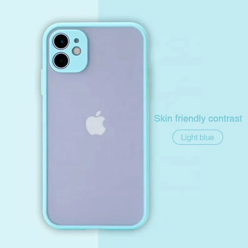 Shockproof Armor Matte Case For iPhone 13 Pro Max Bumper Clear Phone Case For iPhone 14 13 Pro Max Soft Silicon Matte Hard Cover