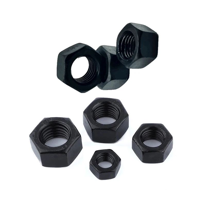 High Strength Carbon Steel Black Hex Nut Din934 GB6170 Grade 4.8 Grade 8.8