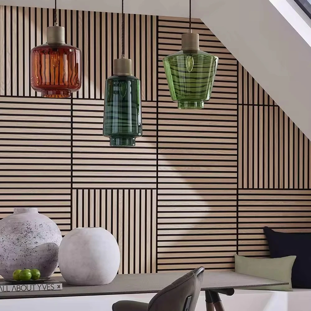 Kasaro Slat Pet Acoustic Panel Acoustic Slat Wall Panels Wall And Ceiling Decoration For Hotel Lobby Decoration