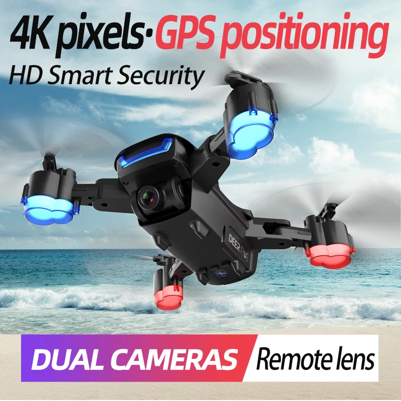  Профессиональные Мини-дроны LU5 Pro 4K бесщеточный двигатель с дистанционным управлением складной Gps радиоприемник