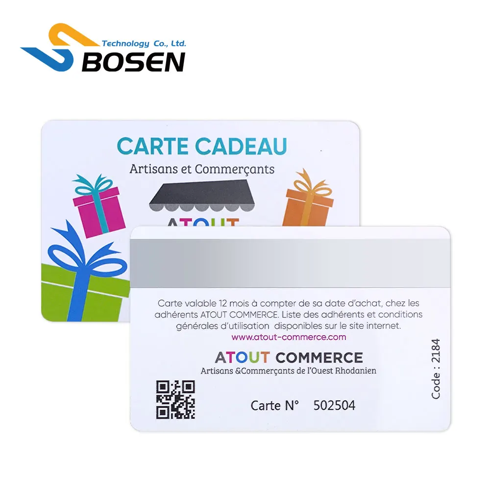 Custom Printing Website Information plastic Barcode QR Code Discount membership NFC card