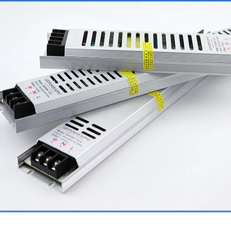 Импульсный источник питания, тонкий стиль, от 220 В переменного тока до 12 В постоянного тока, светодиодный источник питания 15-500 Вт