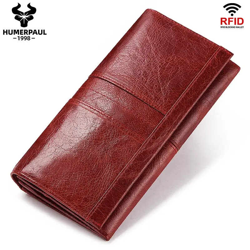 Оптовая продажа кошельков и дамских сумок HUMERPALLeather клатч длинный женский держатель для карт модные карманные кошельки сотового телефона женщин