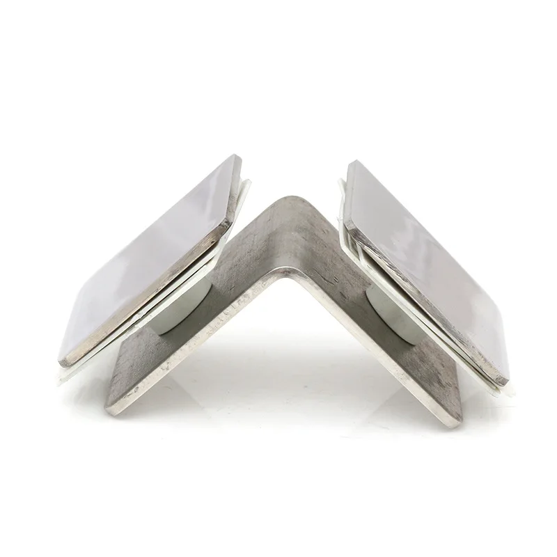 Factory Price Shower Room 90 Degree Polishing Square One Sided Shower Room Fixing Clip Glass Shower Door Clamp