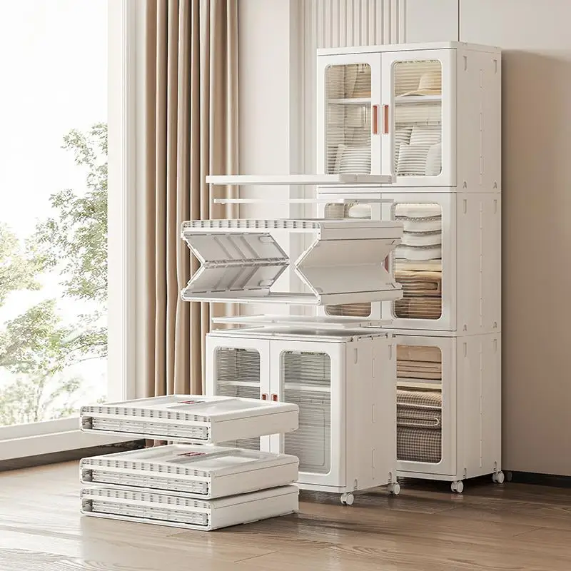 rmier Multifunction High Capacity Plastic Wardrobe Cabinet Folding Storage Box Cupboard Baby Wardrobe Children Cabinet