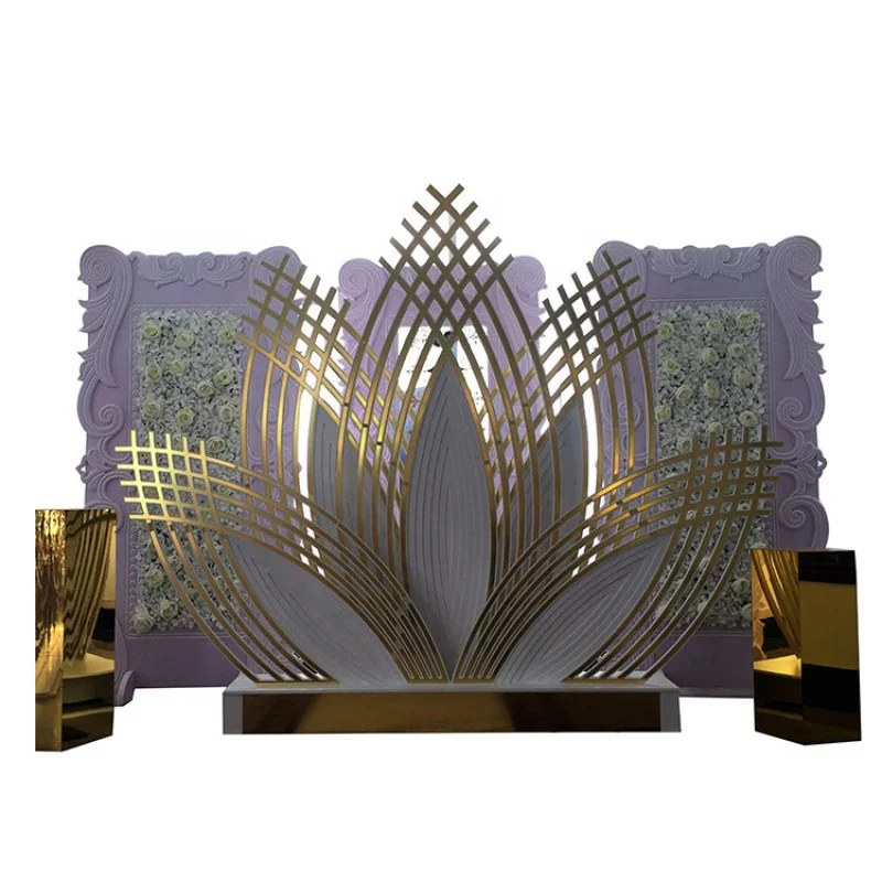 OEM New pvc wall panel stand decoration balloon arch wedding decoration wedding stage backdrop stand for background