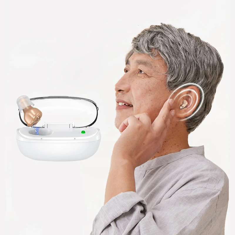 New Product Ideas 2024 Great-Ears Cic Hearing Aids 2 Channels Sound Amplifier In-Ear Rechargeable Hearing Aids