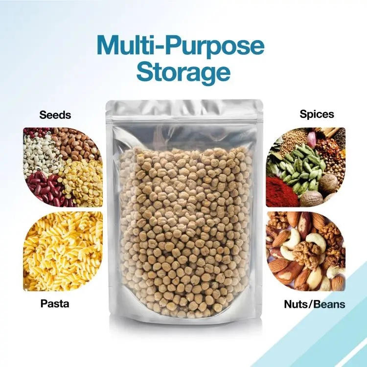 Ready-Made Products Zip Lock Stadn up Plastic Food Packaging Yin and Yang Self-Standing Zipper Bag