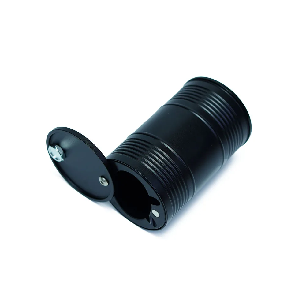 Juji New Oil Drum Design Aluminum Ashtray Luxury Car Aluminum Metal Ashtray With Lid Cover