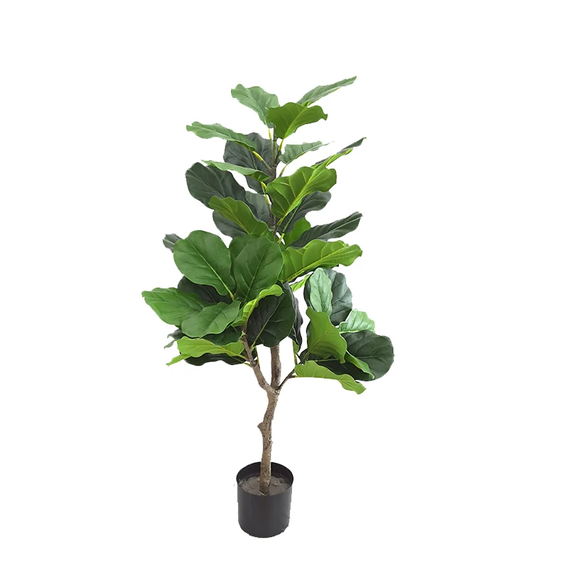 Cheap Price Of Artificial Plant Artificial Ficus Tree With Large Plastic Leaves For Home Hotel Office Decoration