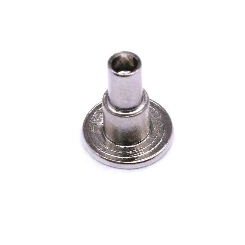 2015 Origin Factory Custom M4 Remaches Solid & Semi-Tubular Iron Nickel Plated Flat Head Step Rivets for Fastening