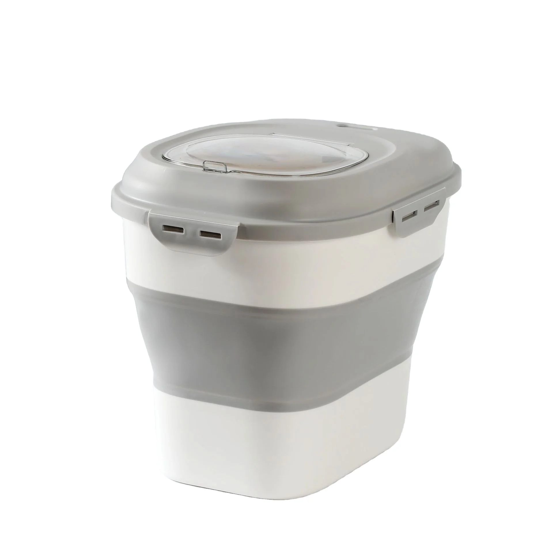 Foldable Rice Bucket Moisture Insect Proof Storage Box Cereals Dried Fruit Storage Dispenser