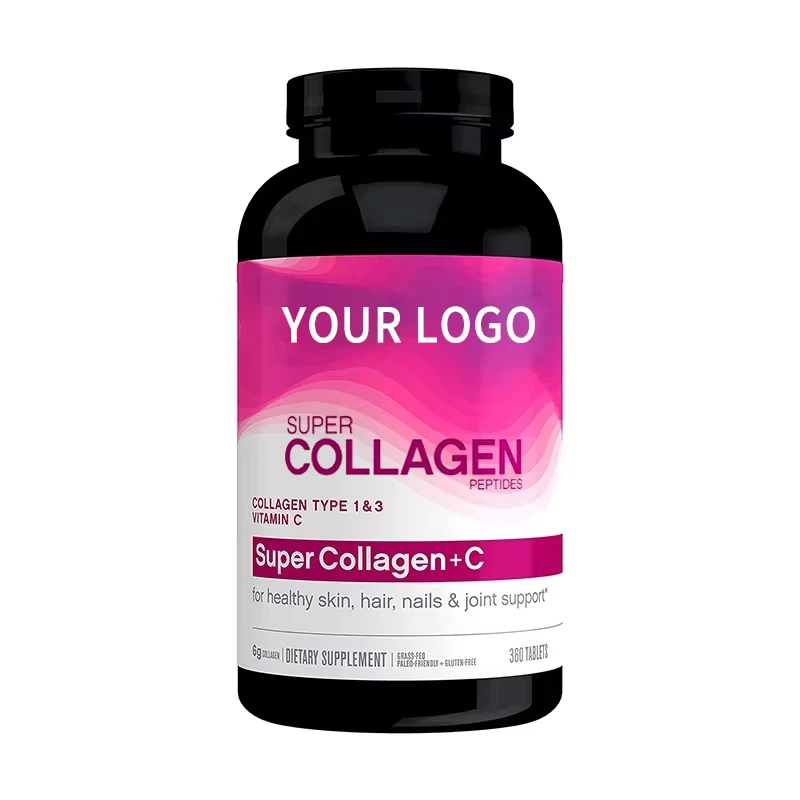 Factory OEM Multi Collagen Peptides Tablets for Skin Whitening Types 1&3 with Vitamin c and Biotin