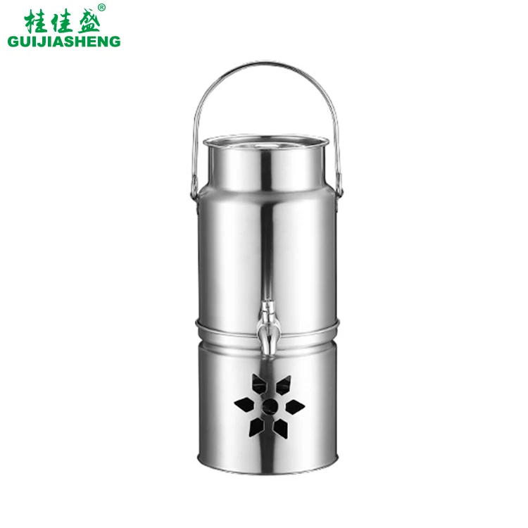 
High quality metal 3L/5L milk heater pot with tap restaurant stainless steel buffet milk/coffee/water/drinks warmer 