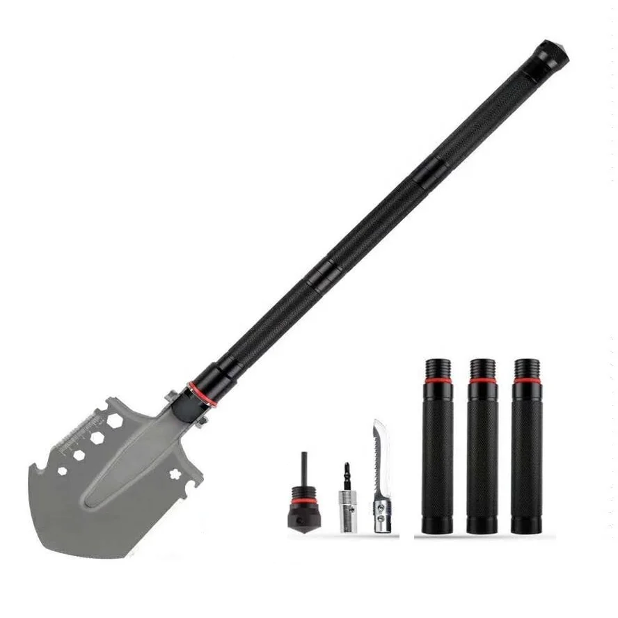 STAINLESS STEEL/ ALUMINUM Multi function utility shovel,survival shovel, outdoor camping shovel , include knife,axe,saw
