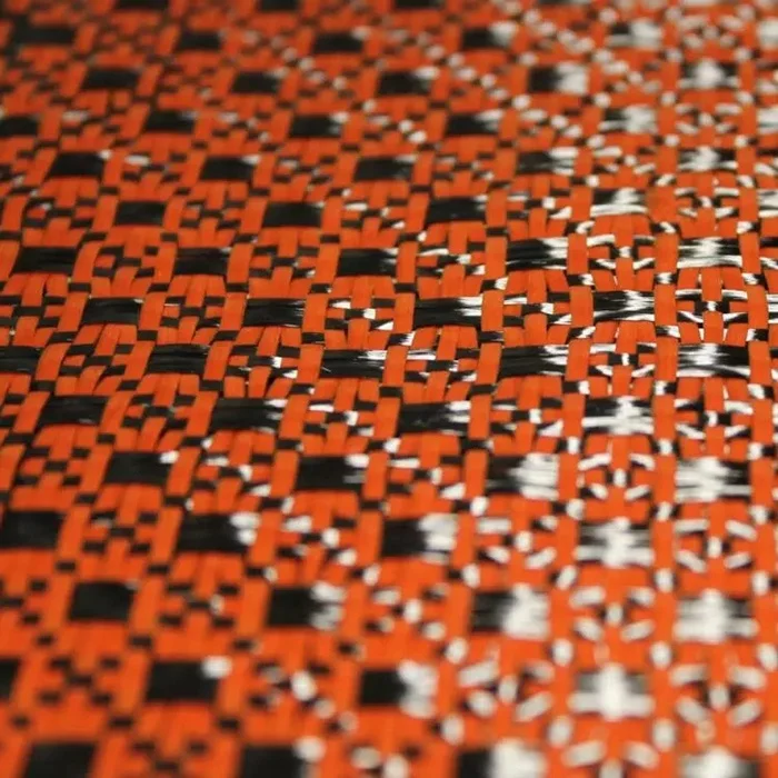 orange aramid carbon fiber hybrid cloth jacquard fabric