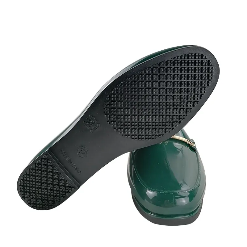 Green fashion ankle PVC women rain boots women shoes