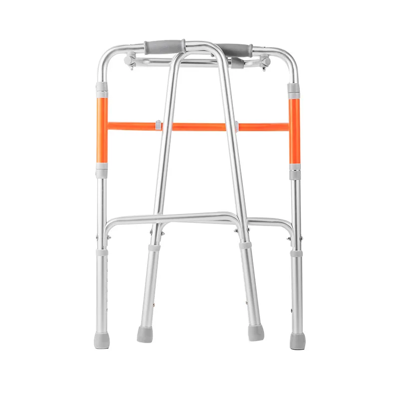 Medical Patient Disabled Elderly People Rehabilitation Auxiliary Foldable Training Upright Walker Crutch Four-Legged Walking Aid