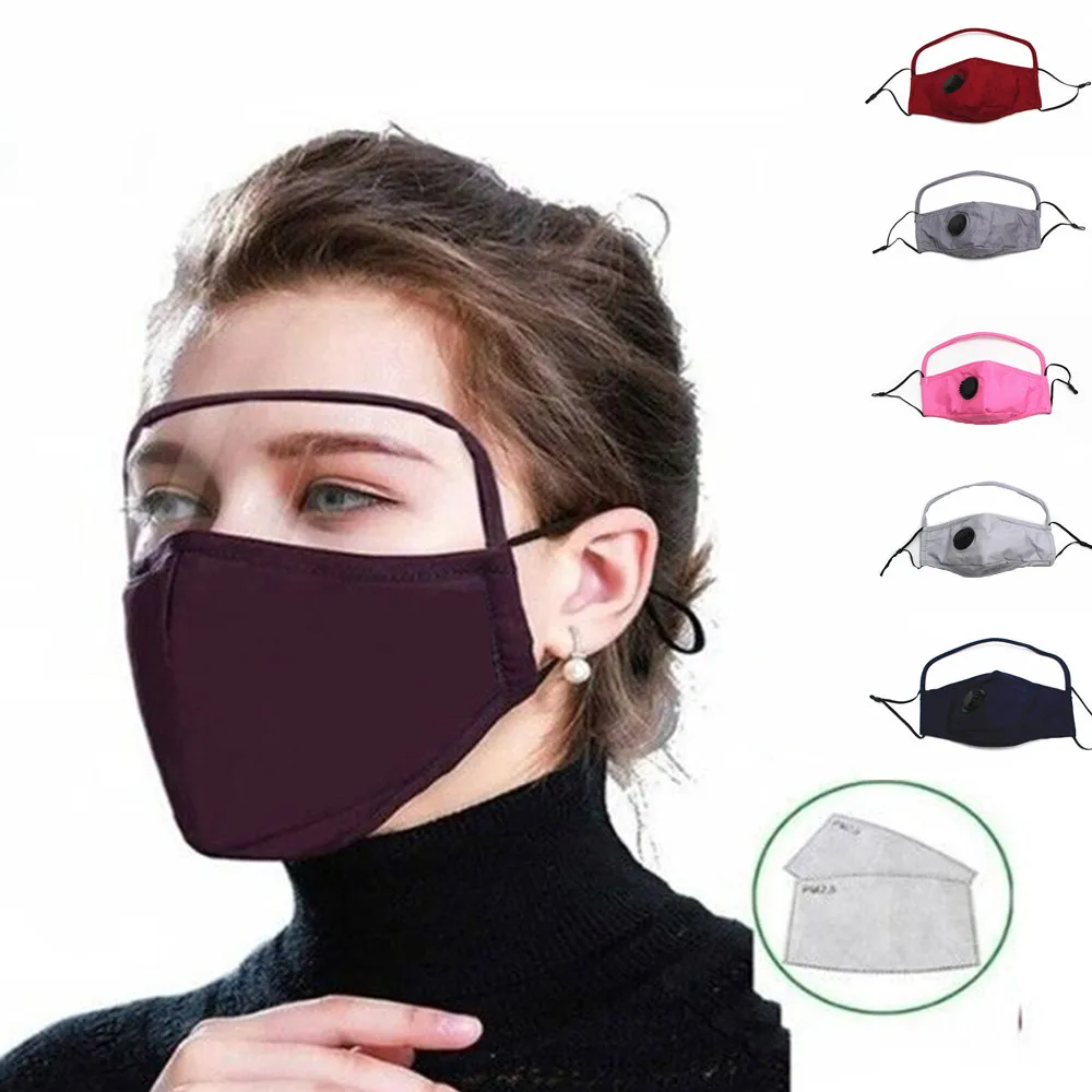 
2021 Adult breathing Fashion Sport mask face mask integrated Cloth Fabric Maskes with Adjustable Ear Loops-Replacement Filters 
