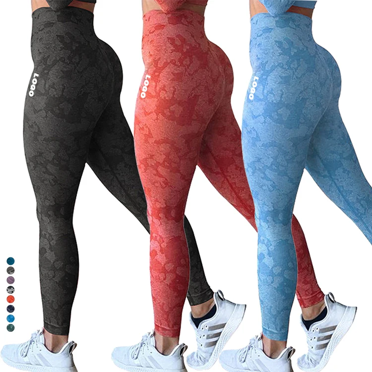 Новые поступления, модные леггинсы для подтяжки ягодиц, высококачественные камуфляжные леггинсы для спортзала с индивидуальным логотипом для женщин