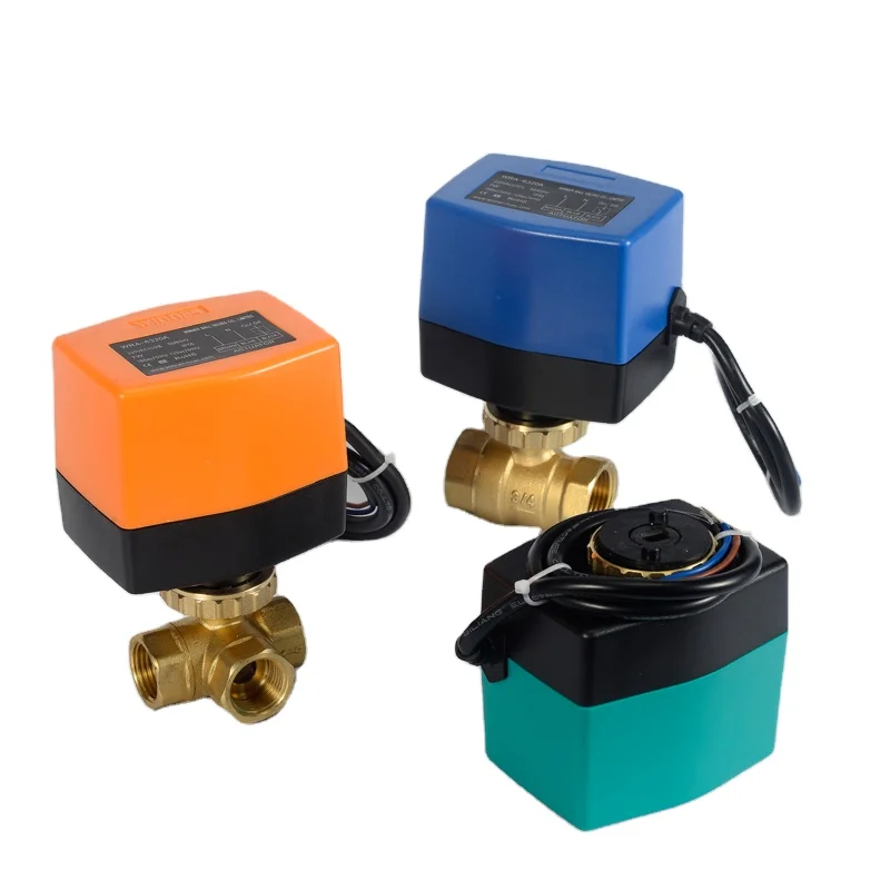 Hot Selling WRA-4224 Excellent 24V DC 2way 3 way Eectrical Valves Internal Thread Brass Motorized Ball
