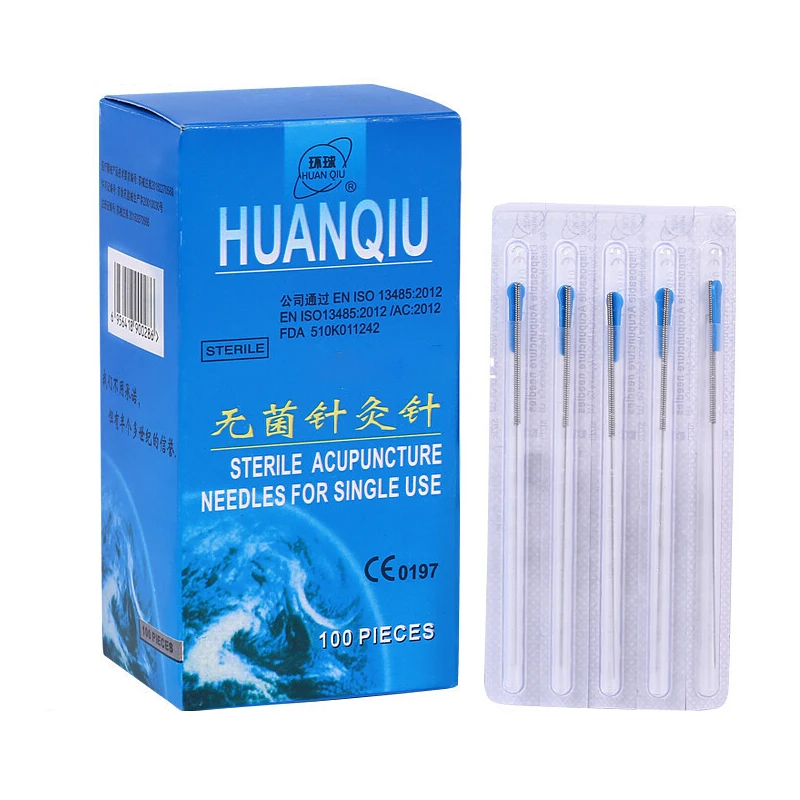 HUANQIU Sterile Deisposable Acupuncture needle sterile individually wrapped disposable acupuncture needles with tube