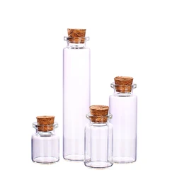 2021 Hot sale cute pendant glasses mini bottles wishing bottles with cork stoppers