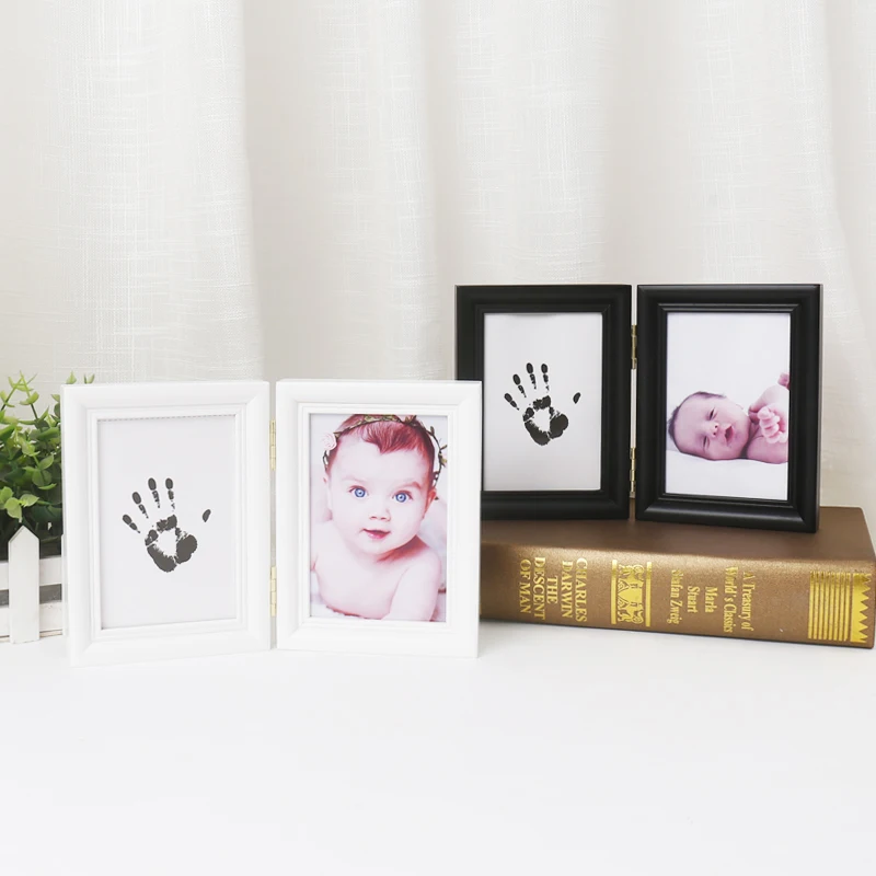 First Year Keepsake Photo Make Baby Registry Girls Boys Baby Picture Frame Handprint and Footprint Kit