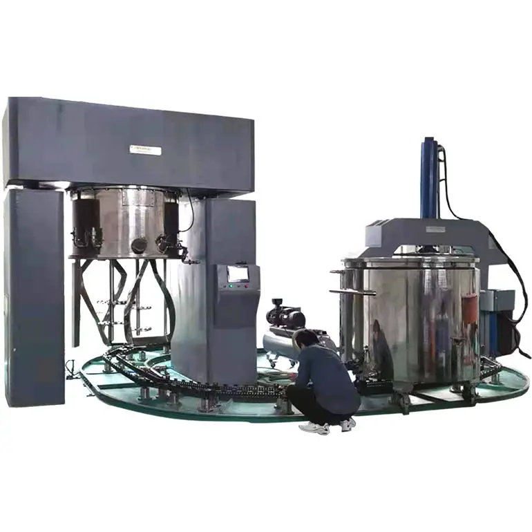 Vacuum Homogenizer Cosmetics Cream Body Lotion Manufacturing Equipment Emulsification Mixer