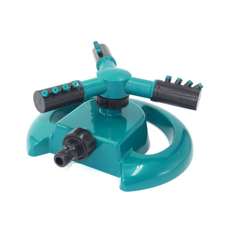 Поливочный спринклер для газона, круглый вращающийся прибор для полива травы и газона, 3 насадки