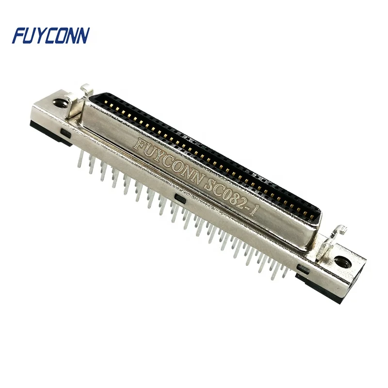 1 27 мм прямой PCB женский DIP CN 68pin SCSI разъем вертикальный MDR 68 Pin w/fixness вешалка