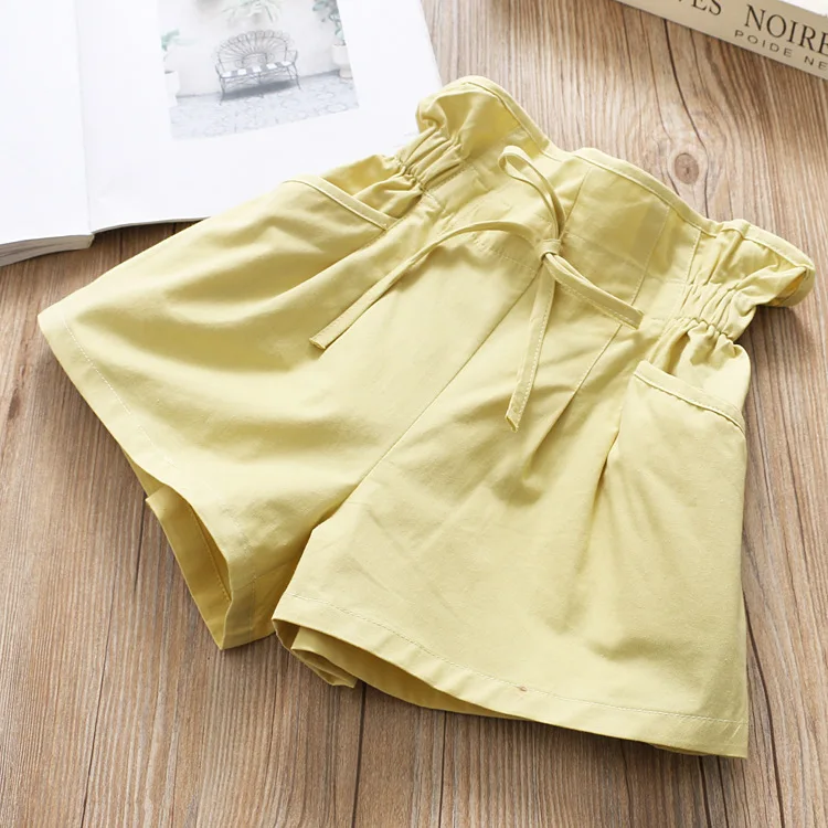 
K30101E 2020 Fashion Beautiful Summer Shorts For Little Girls Candy Color Cotton Skirts 