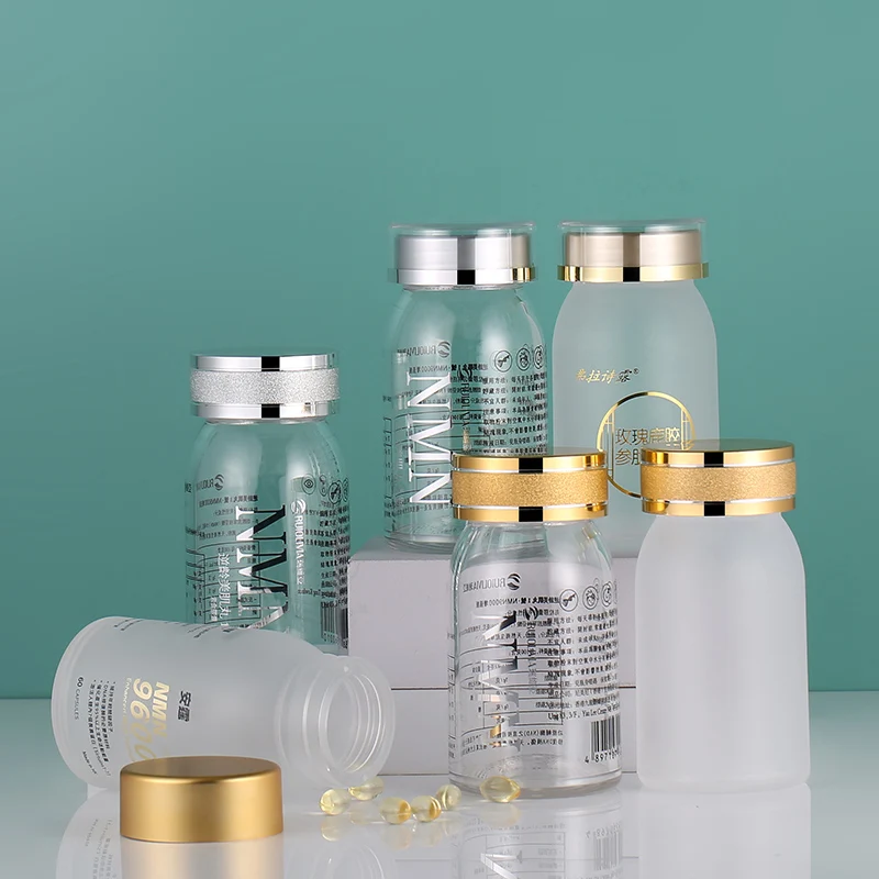 CUSTOM 100ml Health Light Proof Empty Medicine Capsule Packet Plastic Jars Pill Bottles Spice Storage Plastic Container Factory
