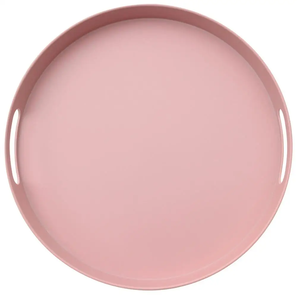 
OEM Service Creative Healthy High Quality Melamine Decorative Serving Round Tray with Handles 