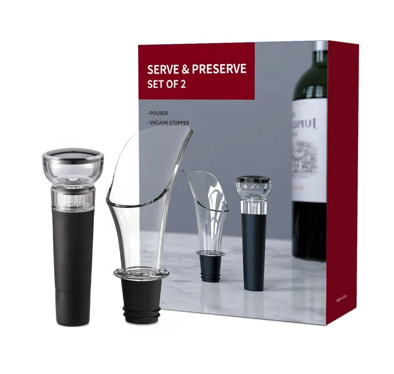 Amazon Top Seller Wine Accessoriesaerator Glass Pourer Wine Decanter And Stoppers Set