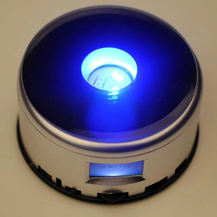 colorful  MP4 Blue tooth music box rotating remote control led light base