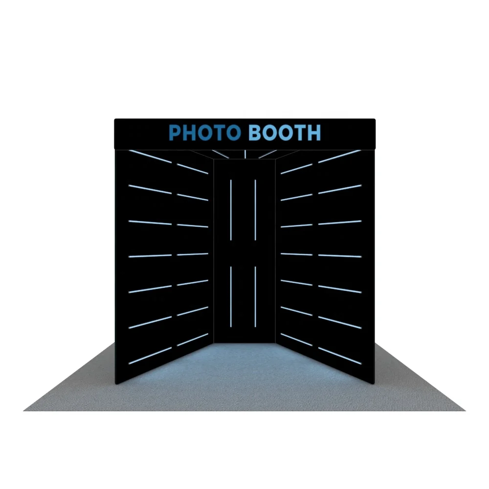 7ft Reusable Modern Design Custom Photography Backdrops LED Light Neon Photobooth Event Tunnel Vogue Enclosure Photo Booth