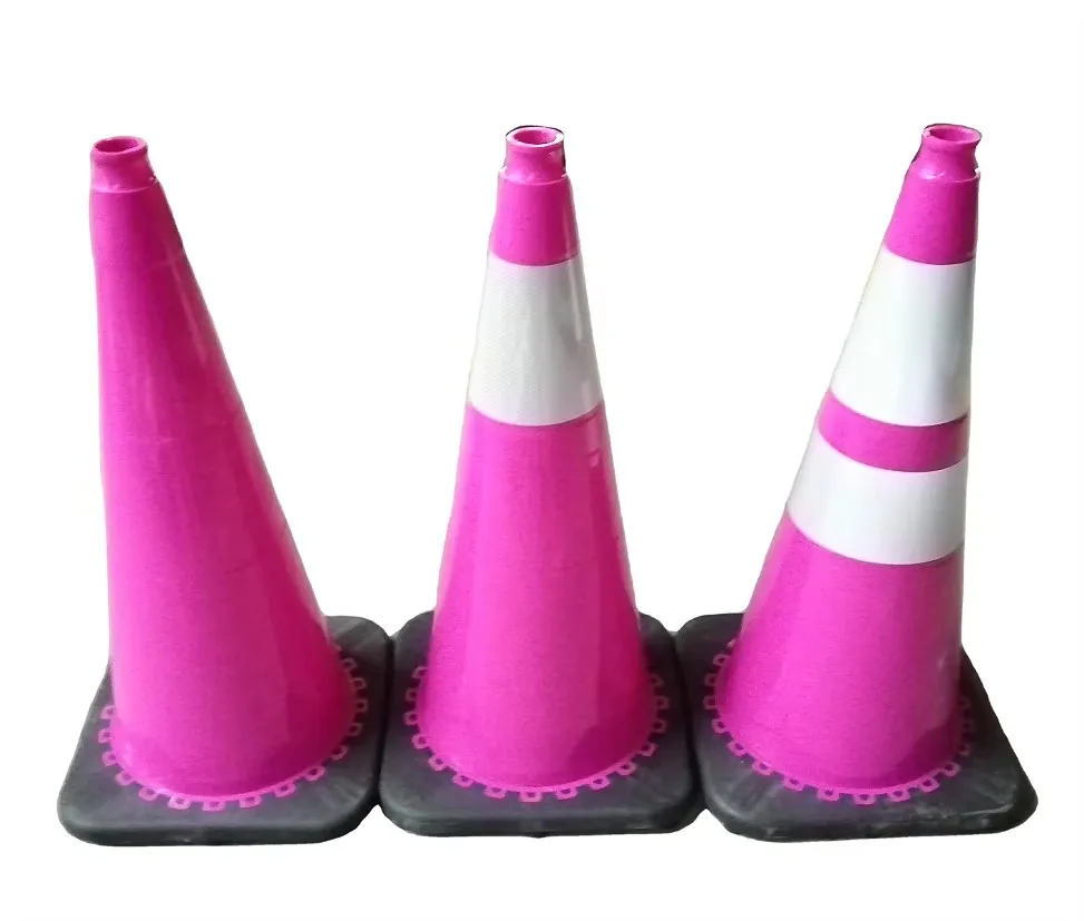 Silicone Traffic Cones 700mm 70cm Pvc Orange Pink Traffic Warning Products Traffic Cone  With Reflective 900mm Australia