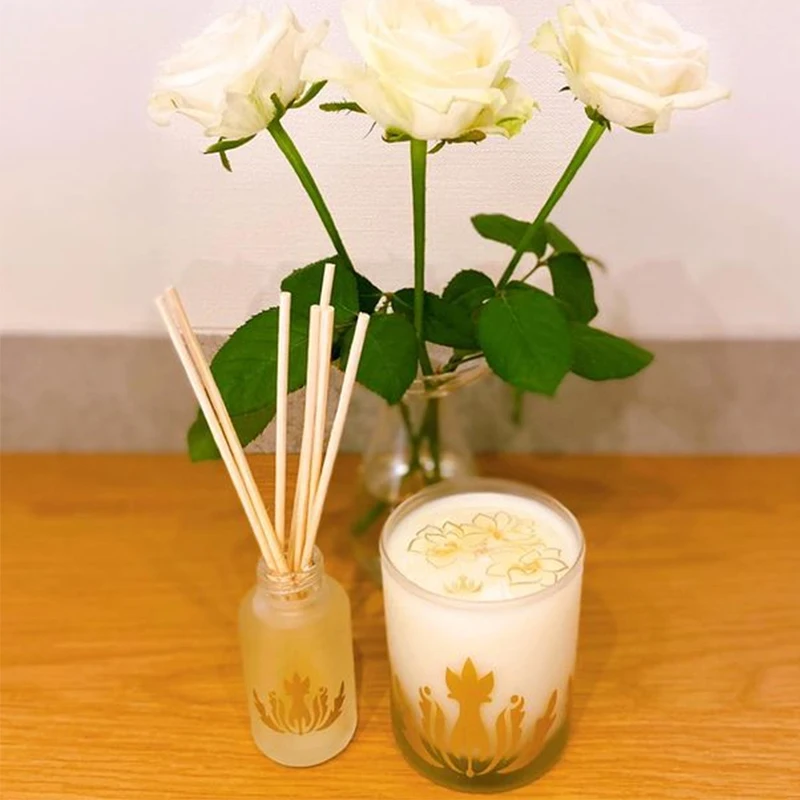 Wholesale Factory Price High Quality Fancy Essential Oil Frosted Glass Bottle Reed Diffuser for Home Decoration