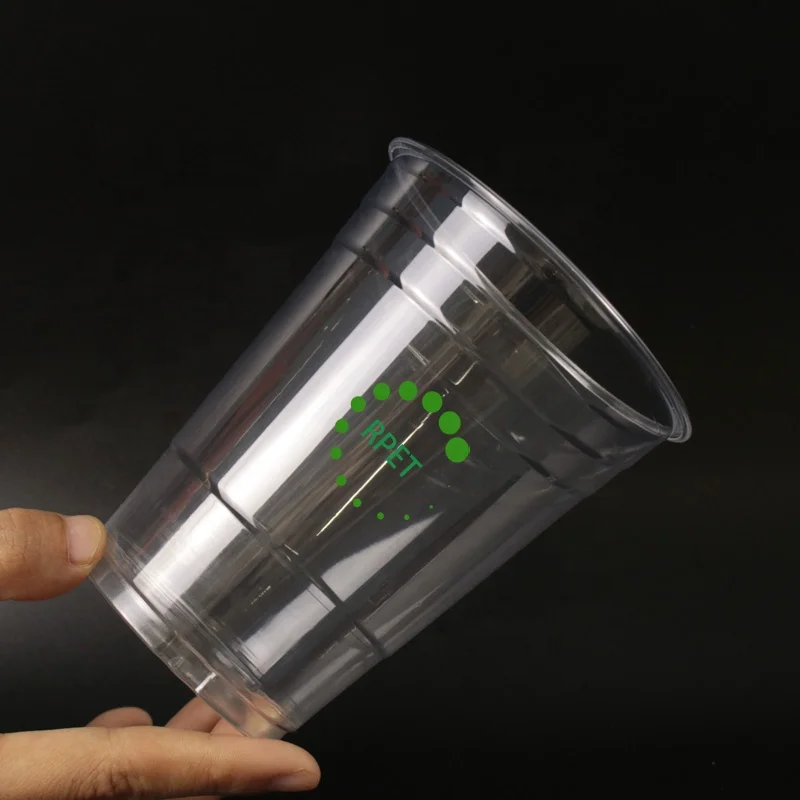 Eco Forward Recycled Plastic Pet Rpet Cup Juice Drinking Cup With Lid